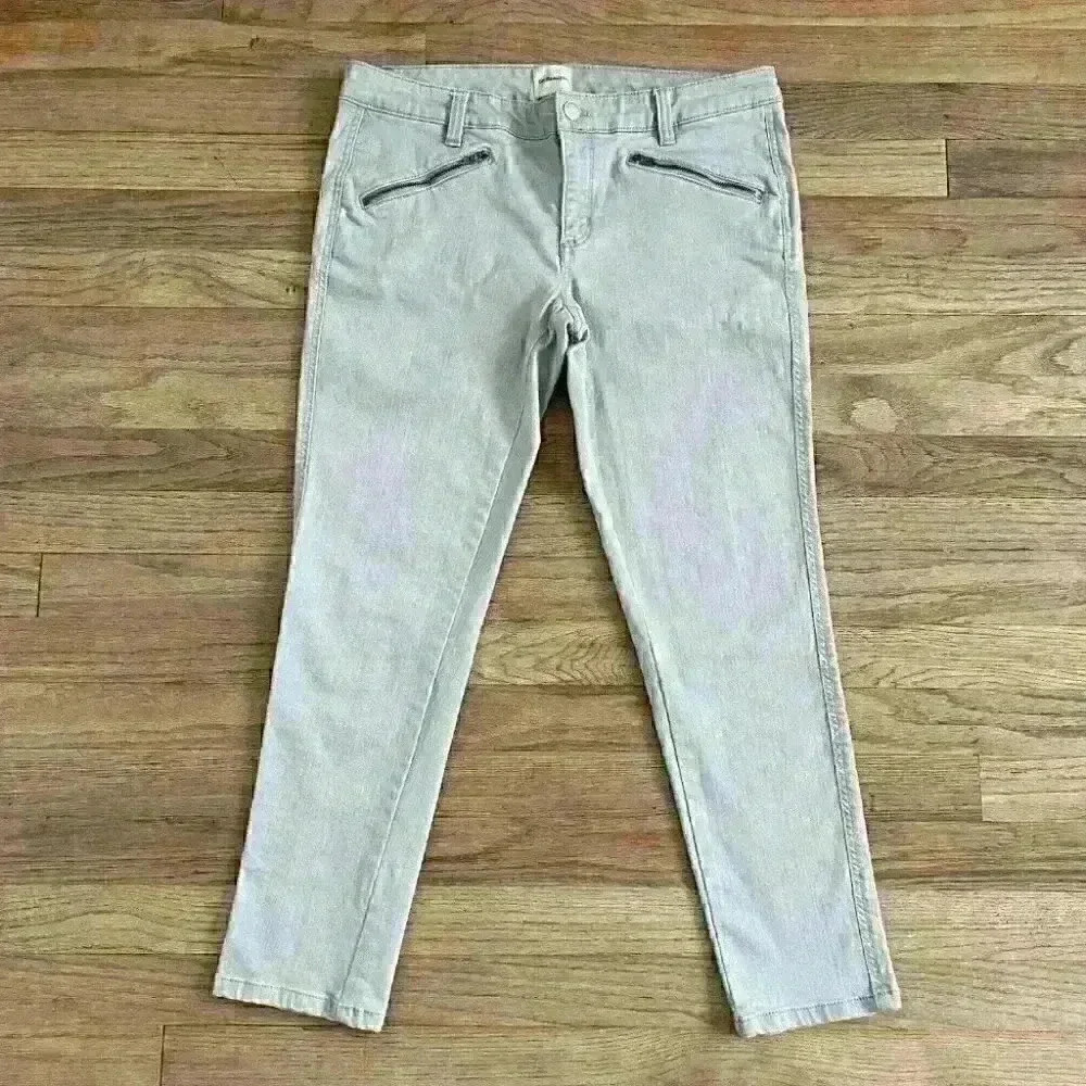 G.H. Bass & Co Grey Zipper Pocket Skinny Jeans Women's size 8